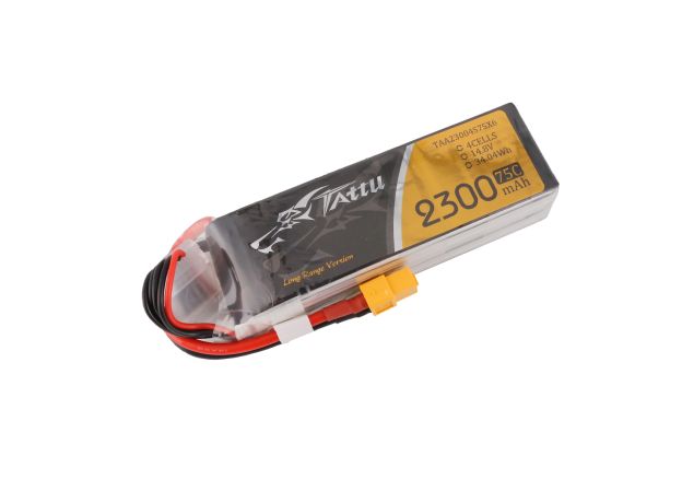 Tattu 2300mAh 4S 75C 14.8V LiPo Batarya | XT60 Konnektör | UAV Classic