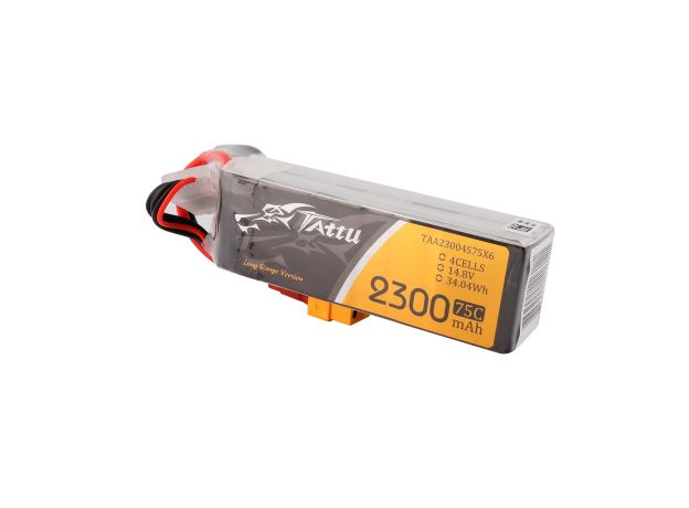 Tattu 2300mAh 4S 75C 14.8V LiPo Batarya | XT60 Konnektör | UAV Classic