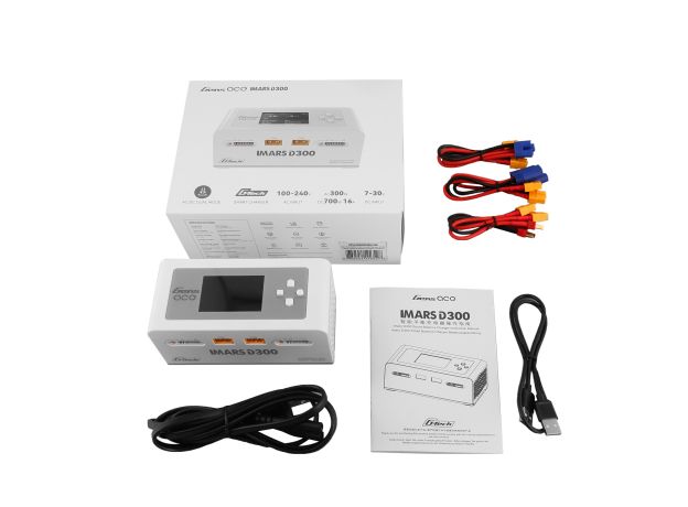 Gens ace iMars D300 Akıllı Şarj Cihazı | AC 300W + DC 700W | 16A | 1-6S | 2 Kanallı | Beyaz