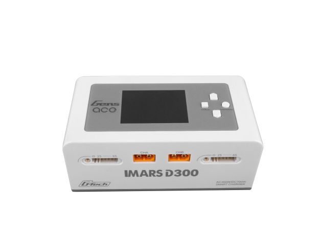 Gens ace iMars D300 Akıllı Şarj Cihazı | AC 300W + DC 700W | 16A | 1-6S | 2 Kanallı | Beyaz