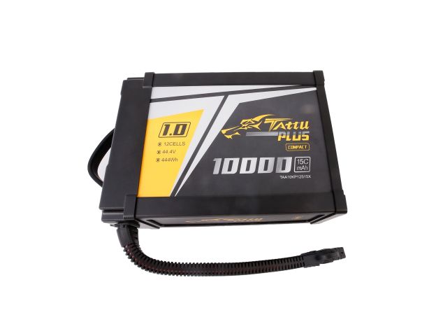 Tattu 10000mAh 12S 15C 44.4V Smart LiPo Batarya | XT90-S Konnektör | Tattu Plus 1.0 (Compact Version)