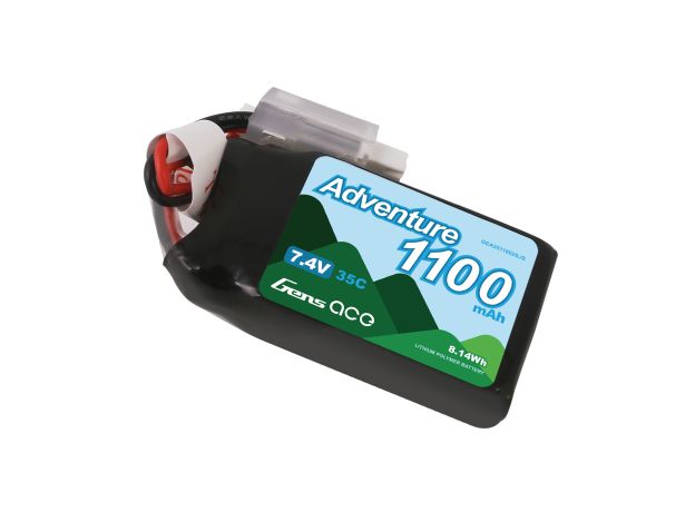 Gens ace 1100mAh 2S 35C 7.4V LiPo Batarya | JST-PHR Konnektör | Adventure (Non-G-Tech)