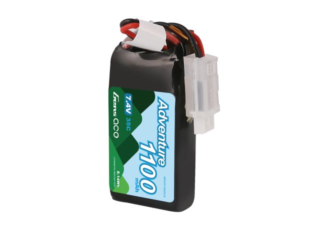 Gens ace 1100mAh 2S 35C 7.4V LiPo Batarya | JST-PHR Konnektör | Adventure (Non-G-Tech)