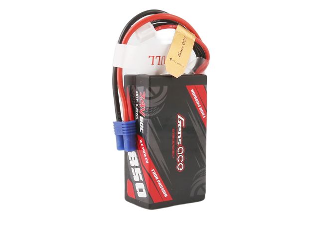 Gens ace 850mAh 2S 60C 7.4V LiPo Batarya | EC2 Konnektör | Car Classic (Non-G-Tech)