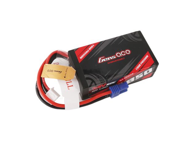 Gens ace 850mAh 2S 60C 7.4V LiPo Batarya | EC2 Konnektör | Car Classic (Non-G-Tech)