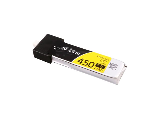 Tattu 450mAh 1S 75C 3.8V(HV) LiPo Batarya | BT 2.0 Konnektör | FPV Classic (5pcs)