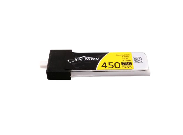 Tattu 450mAh 1S 75C 3.8V(HV) LiPo Batarya | BT 2.0 Konnektör | FPV Classic (5pcs)
