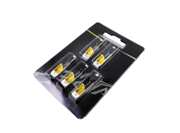 Tattu 450mAh 1S 75C 3.8V(HV) LiPo Batarya | BT 2.0 Konnektör | FPV Classic (5pcs)