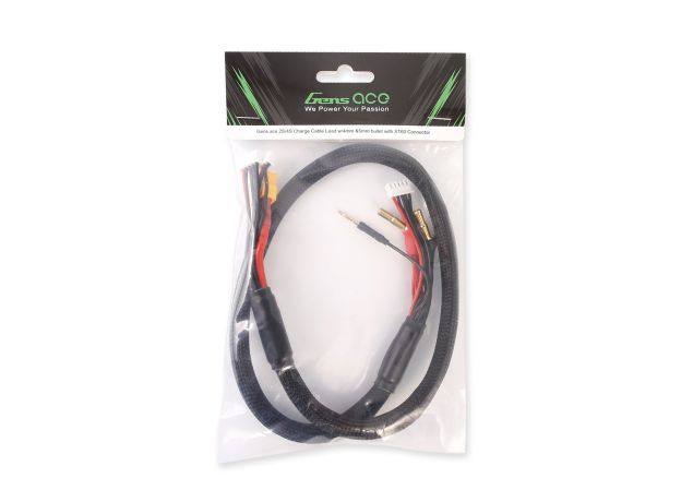 Gens Ace 2S/4S Şarj Kablosu: 4mm & 5mm bullet ile XT60 Konnektör
