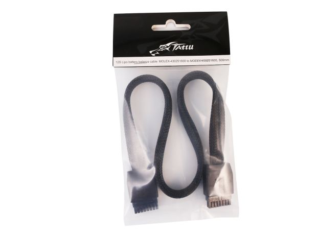 Tattu 14S Charge Cable: 14S Lipo battery balance cable: MOLEX-430251600 to MOLEX-430251600, 16-pin 500mm