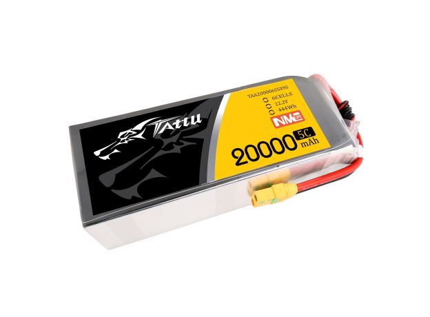 Tattu 20000mAh 6S 5C 22.2V LiPo Batarya | XT90-S Konnektör | Semi-solid