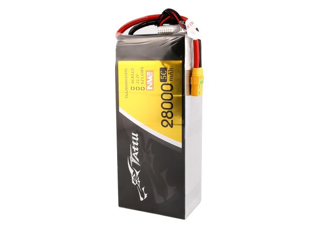 Tattu 28000mAh 6S 5C 22.2V LiPo Batarya | XT90-S Konnektör | Semi-solid