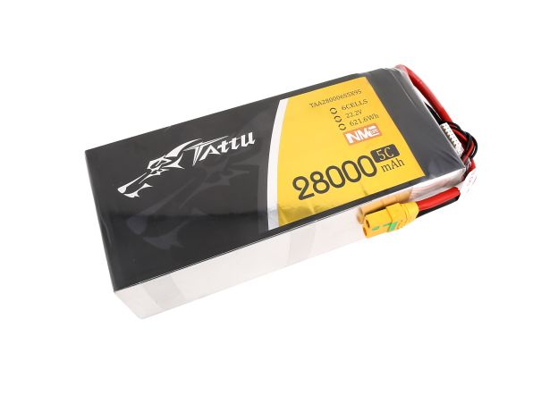 Tattu 28000mAh 6S 5C 22.2V LiPo Batarya | XT90-S Konnektör | Semi-solid