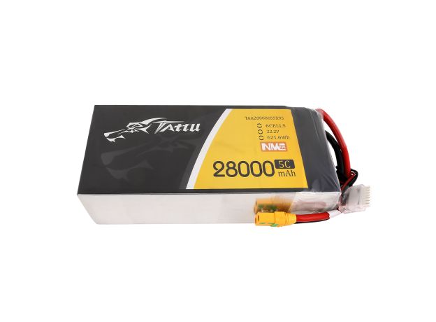 Tattu 28000mAh 6S 5C 22.2V LiPo Batarya | XT90-S Konnektör | Semi-solid