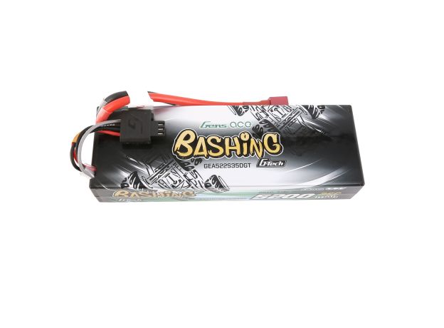 Gens ace 5200mAh 2S 35C 7.4V LiPo Batarya | Sert Kasalı | Deans Konnektör | Bashing