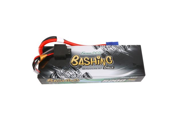 Gens ace 5200mAh 2S 35C 7.4V LiPo Batarya | Sert Kasalı | EC3 Konnektör | Bashing