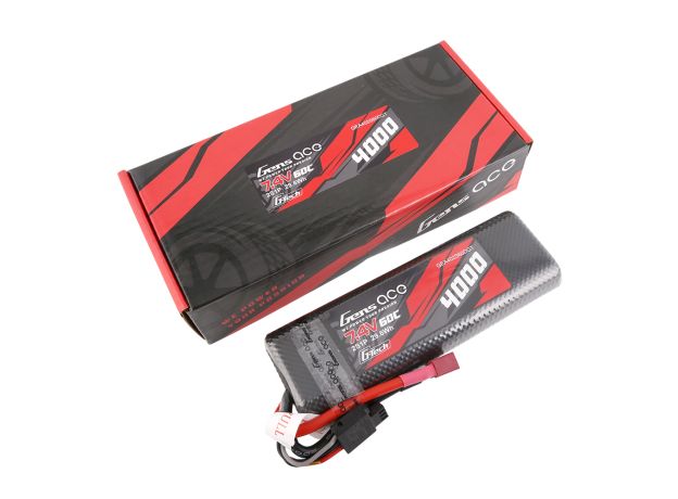 Gens ace 4000mAh 2S 60C 7.4V LiPo Batarya | Sert Kasalı | Deans Konnektör | Car Classic