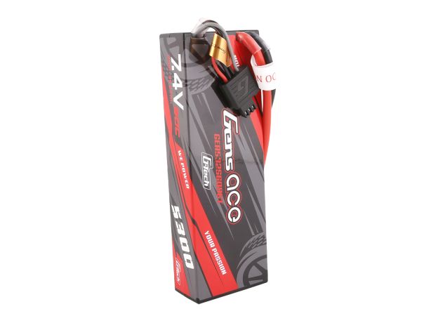 Gens ace 5300mAh 2S 60C 7.4V LiPo Batarya | Sert Kasalı | Deans Konnektör | Car Classic