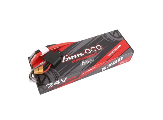 Gens ace 5300mAh 2S 60C 7.4V LiPo Batarya | Sert Kasalı | Deans Konnektör | Car Classic