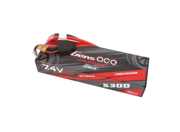 Gens ace 5300mAh 2S 60C 7.4V LiPo Batarya | Sert Kasalı | Deans Konnektör | Car Classic