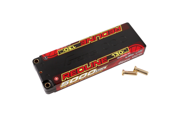 Gens ace 5000mAh 2S 130C 7.4V LiPo Batarya | 5.0mm bullet | Kırmızıline 1.0
