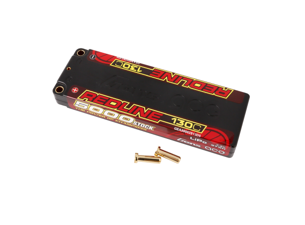 Gens ace 5000mAh 2S 130C 7.4V LiPo Batarya | 5.0mm bullet | Kırmızıline 1.0