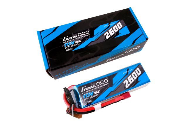 Gens ace 2600mAh 3S 45C 11.1V LiPo Batarya | Deans Konnektör | Air Classic