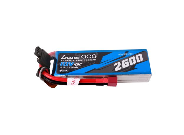 Gens ace 2600mAh 3S 45C 11.1V LiPo Batarya | Deans Konnektör | Air Classic