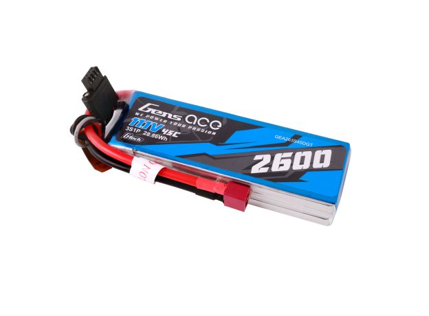 Gens ace 2600mAh 3S 45C 11.1V LiPo Batarya | Deans Konnektör | Air Classic