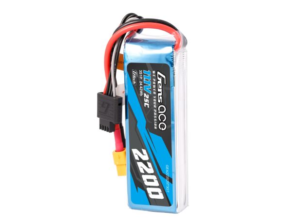 Gens ace 2200mAh 3S 25C 11.1V LiPo Batarya | XT60+EC3+Deans | Air Classic