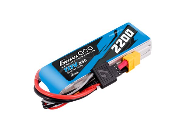 Gens ace 2200mAh 3S 25C 11.1V LiPo Batarya | XT60+EC3+Deans | Air Classic