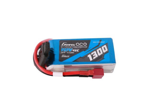 Gens ace 1300mAh 3S 45C 11.1V LiPo Batarya | Deans Konnektör | Air Classic