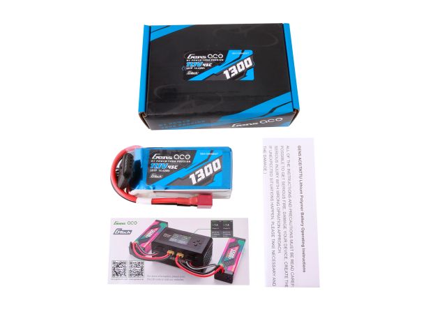 Gens ace 1300mAh 3S 45C 11.1V LiPo Batarya | Deans Konnektör | Air Classic
