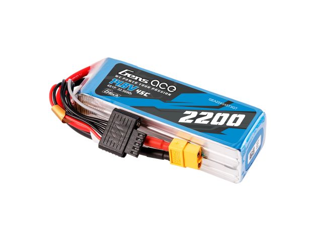 Gens ace 2200mAh 4S 45C 14.8V LiPo Batarya | XT60+EC3+Deans | Air Classic