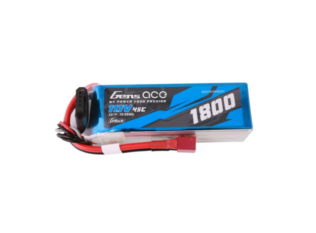 Gens ace 1800mAh 3S 45C 11.1V LiPo Batarya | Deans Konnektör | Air Classic