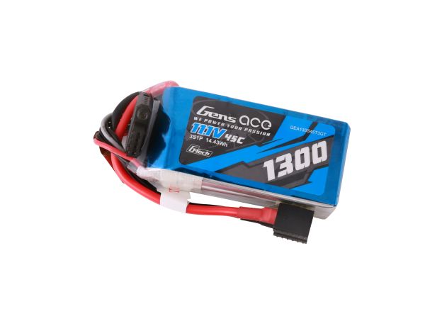 Gens ace 1300mAh 3S 45C 11.1V LiPo Batarya | EC3+Deans | Air Classic