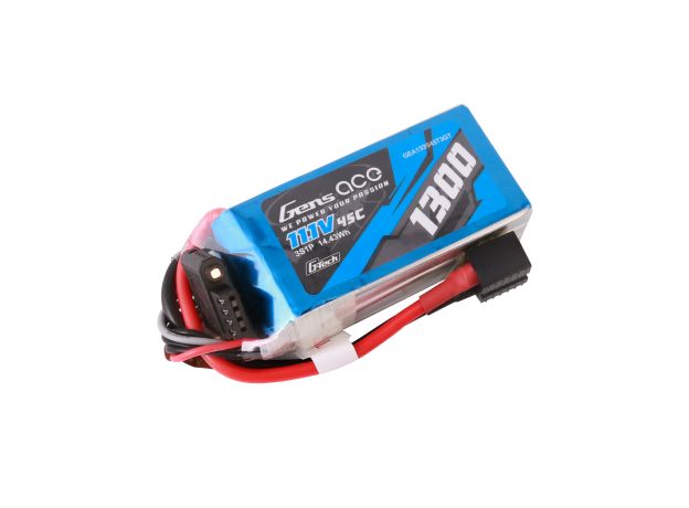 Gens ace 1300mAh 3S 45C 11.1V LiPo Batarya | EC3+Deans | Air Classic