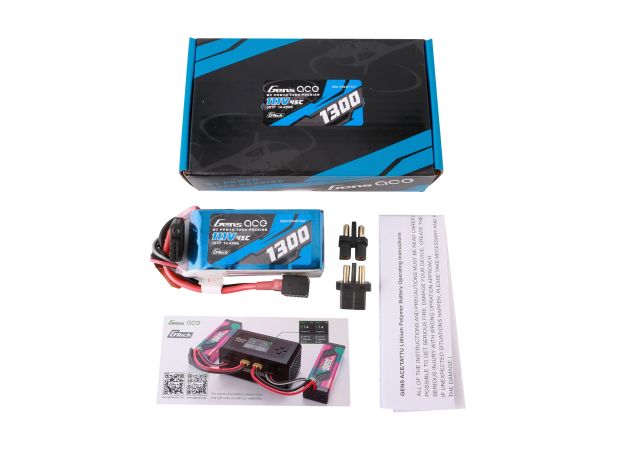 Gens ace 1300mAh 3S 45C 11.1V LiPo Batarya | EC3+Deans | Air Classic