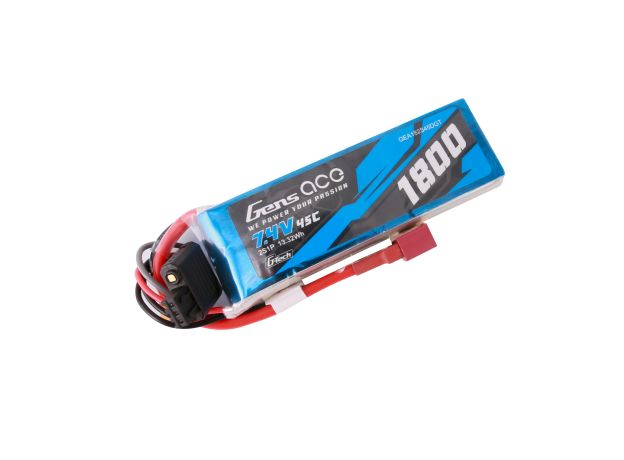 Gens ace 1800mAh 2S 45C 7.4V LiPo Batarya | Deans Konnektör | Air Classic