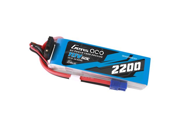 Gens ace 2200mAh 3S 60C 11.1V LiPo Batarya | EC3 Konnektör | Air Classic