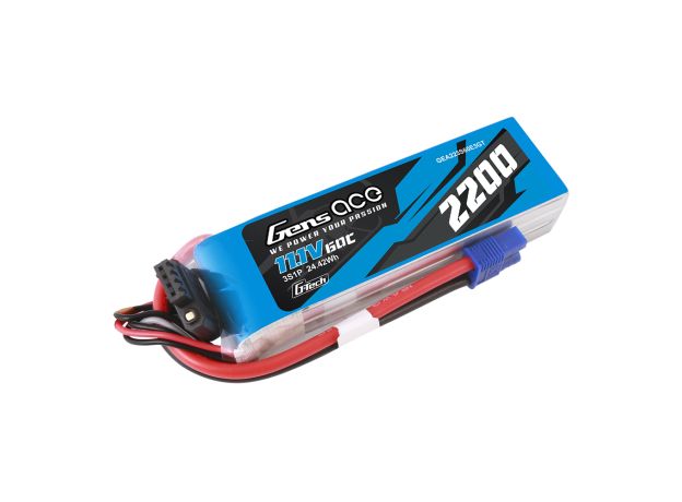 Gens ace 2200mAh 3S 60C 11.1V LiPo Batarya | EC3 Konnektör | Air Classic
