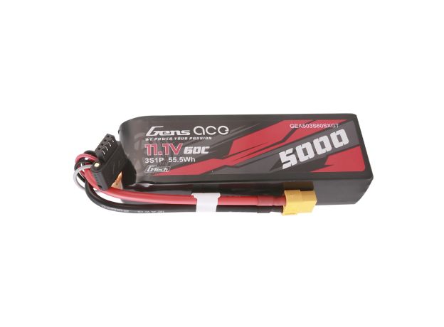 Gens ace 5000mAh 3S 60C 11.1V Short-Size LiPo Batarya | XT60 Konnektör | Car Classic
