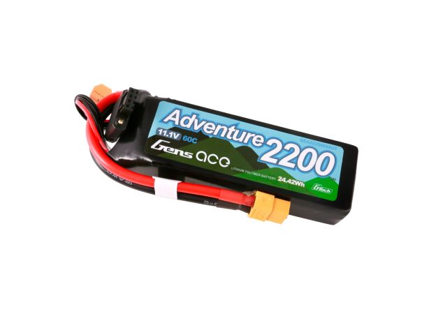 Gens ace 2200mAh 3S 60C 11.1V LiPo Batarya | XT60 Konnektör | Adventure