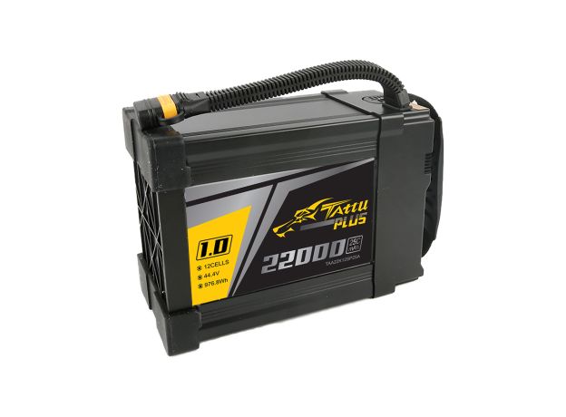 Tattu 22000mAh 12S 25C 44.4V Smart LiPo Batarya | AS150 Konnektör | Tattu Plus