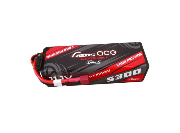 Gens ace 5300mAh 3S 60C 11.1V LiPo Batarya | Sert Kasalı | Deans Konnektör | Car Classic