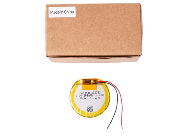 Grepow 3.8V 295mAh 1C LiPo Yuvarlak Batarya 3533031