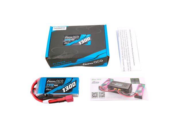 Gens ace 1300mAh 2S 45C 7.4V LiPo Batarya | Deans Konnektör | Air Classic