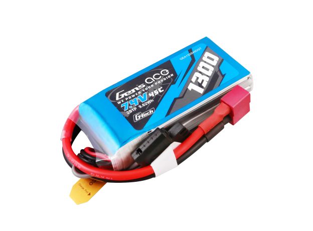 Gens ace 1300mAh 2S 45C 7.4V LiPo Batarya | Deans Konnektör | Air Classic
