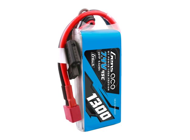 Gens ace 1300mAh 2S 45C 7.4V LiPo Batarya | Deans Konnektör | Air Classic