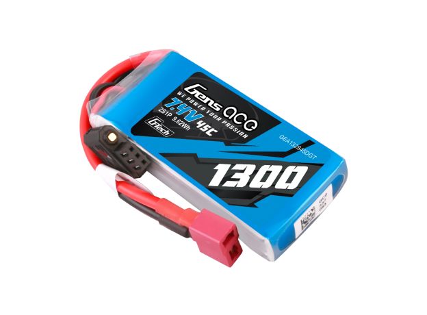 Gens ace 1300mAh 2S 45C 7.4V LiPo Batarya | Deans Konnektör | Air Classic